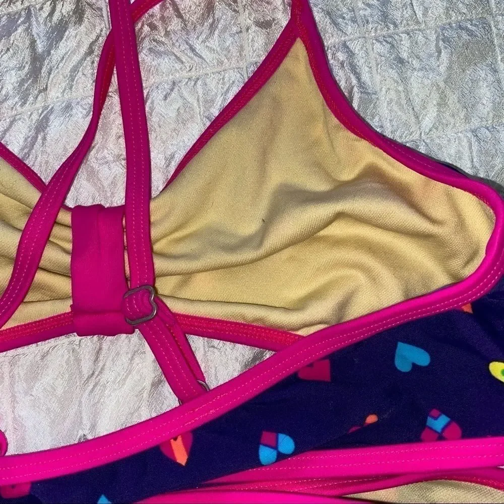 Girls 2 pc hearts bikini Sz 16